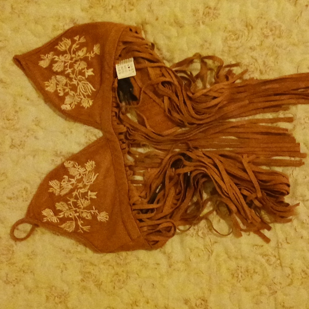 Floral fringe Bralet